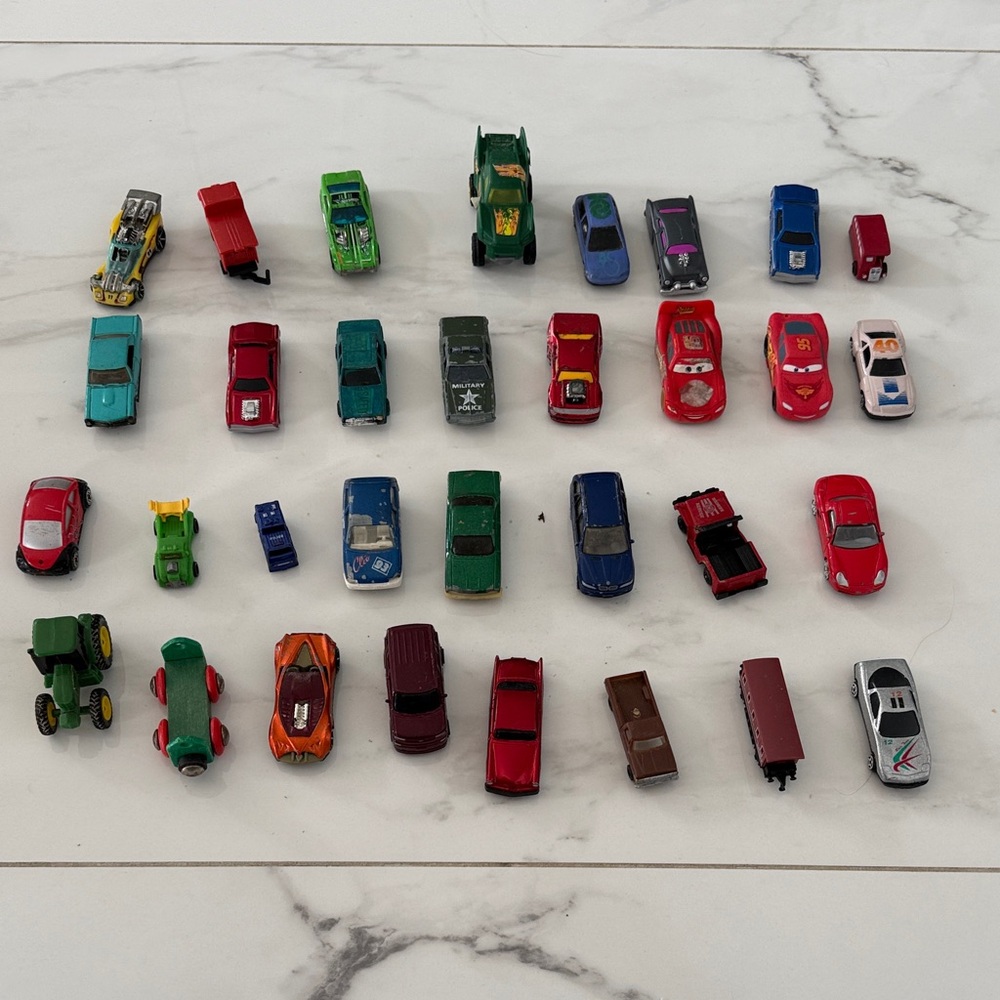 kids diecast and plastic cars lot